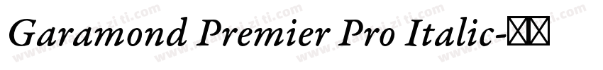 Garamond Premier Pro Italic字体转换